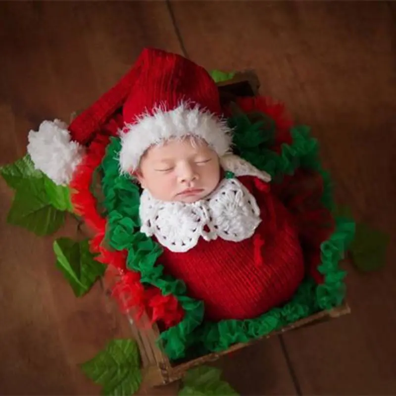 1set Newborn Photography Props Suit Knitted Cotton Jumpsuit Hat Mouse Doll Infant Photo Shooting Clothes Outfits