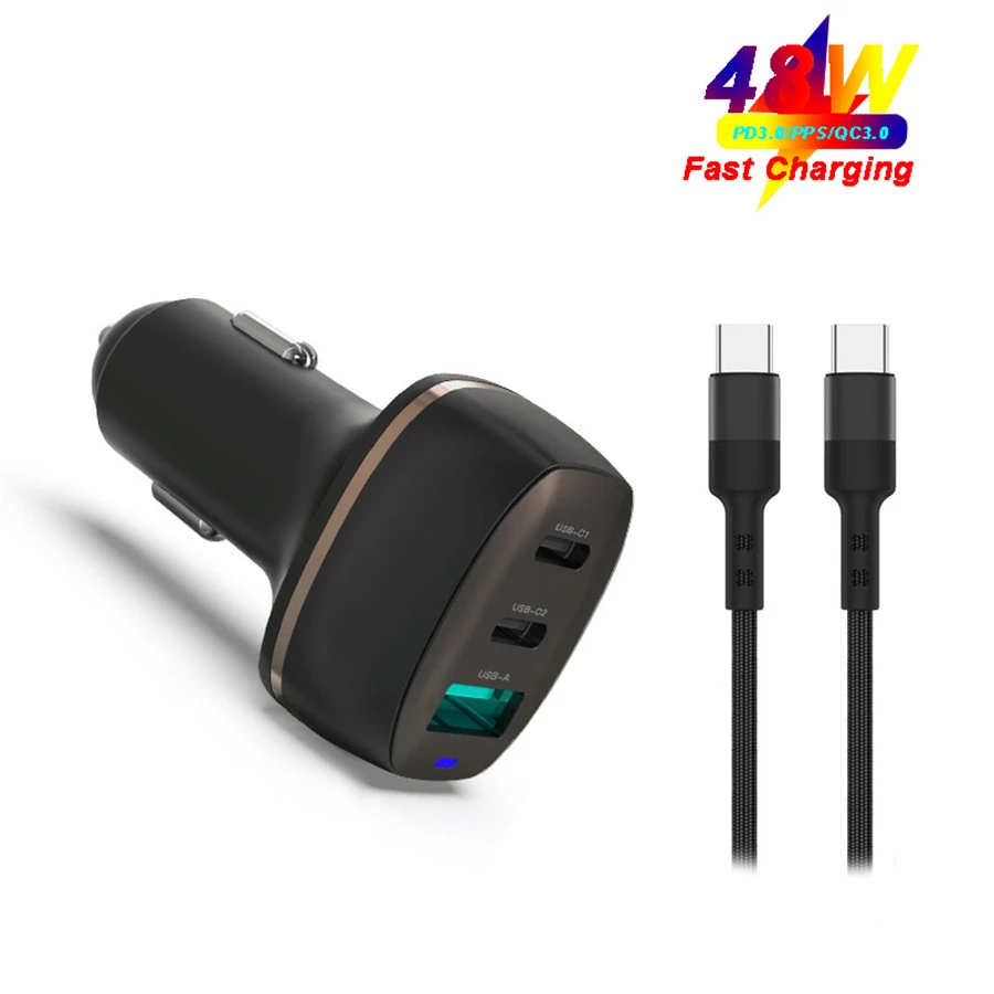 48W PPS PD Fast Car Charger สำหรับ SAMSUNG Note 20 Ultra S20 Plus หมายเหตุ10 + S10 5G PD Quick Charge สำหรับ iPhone 12 Pro Max QC4.0 3.0