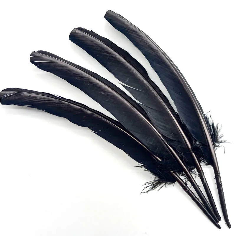 10 قطعة ريش تركيا الطبيعي أعمدة لتقوم بها بنفسك الدراج بلوماس ملحقات للحرف اليدوية صنع المجوهرات زي الديكور الزفاف 25-30 سنتيمتر #3