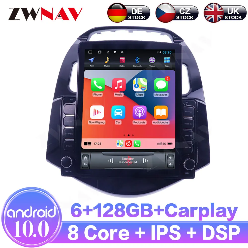 For Chevrolet Spark 2010 2011 2012 2013 2014 Android10 6+128G IPS Screen Receiver Car Multimedia Radio Player GPS Navigation DSP