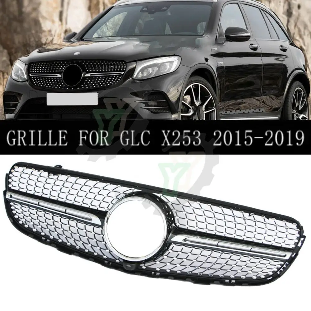 Car Front Bumper Grille Grill For Mercedes-Benz GLC class W253 X253 GLC200 GLC250 GLC300 GLC450 2015 2016 2017 2018 2019