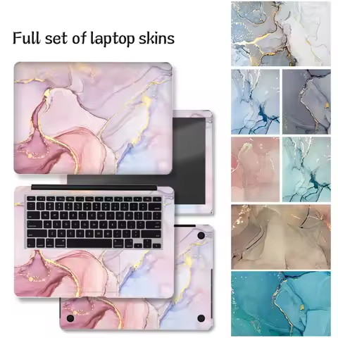 DIY Colorful Marble Cover Laptop Skin Sticker 11"/12"/13.3"/14"/15.6/17.3" for MacBook Pro 14/HP/Lenovo Legion/Msi Decorate Deca