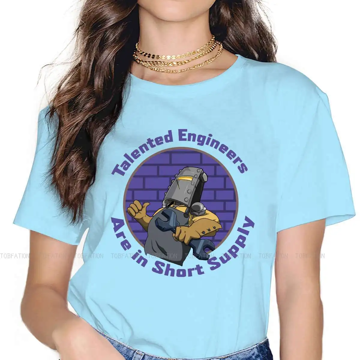 Shovel Knight TShirt for Woman Girl Talented Engineers Are in  Supply Basic Summer Sweatshirts T Shirt High Quality Fluffy