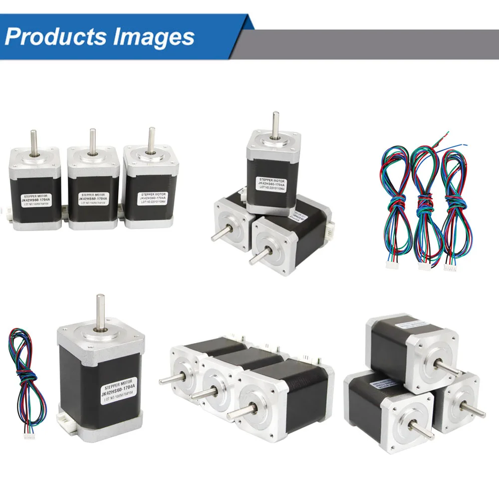 Jkongmotor Nema17 Stepper Motor 1,8 grad 1,2 EIN 1,7 EIN 60mm 3D Drucker Motor 73N.cm 4-Blei für CNC 3D Druck Roboter Arm – Detail 4