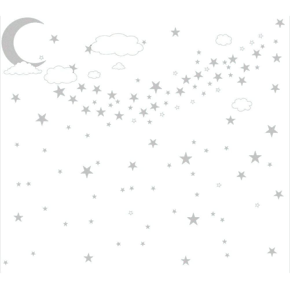 Wall Sticker Wall Decals Clouds Moon and Stars Wall Decal Kids Baby Room Decoration Nursery Wall Decor