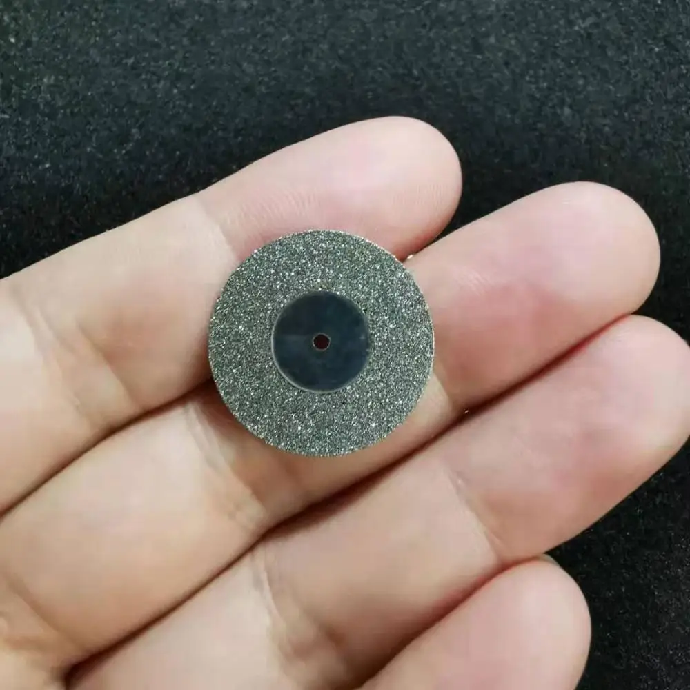 Dental lab Diamond disc Double sided Hard Medium Grit cutting disc tool diameter 16/19/22mm thickness 0.10-0.45mm with mandrels