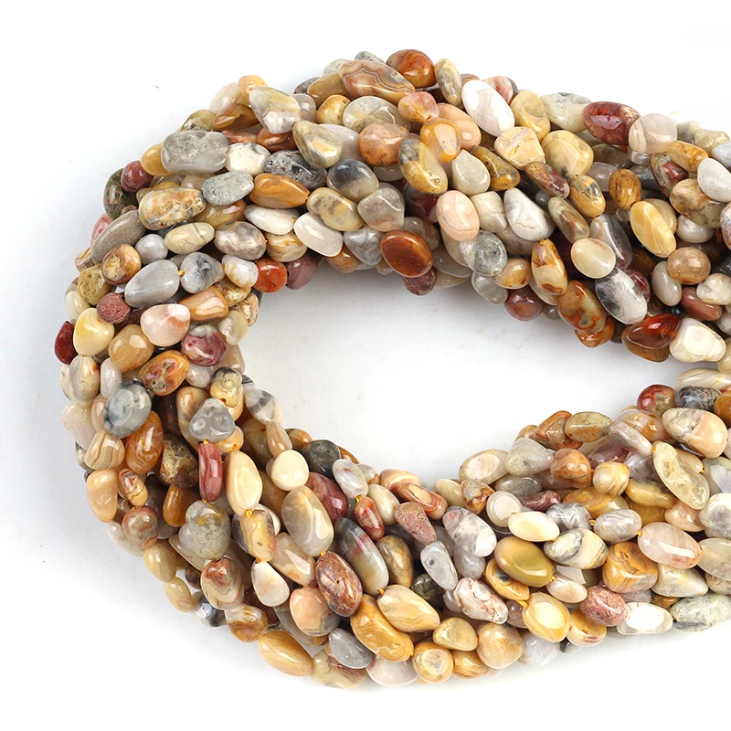 5*8mm Oval Shape Stone Beads Natural Crazy Agates Loose Beads For Jewelry Making DIY Bracelet Necklace