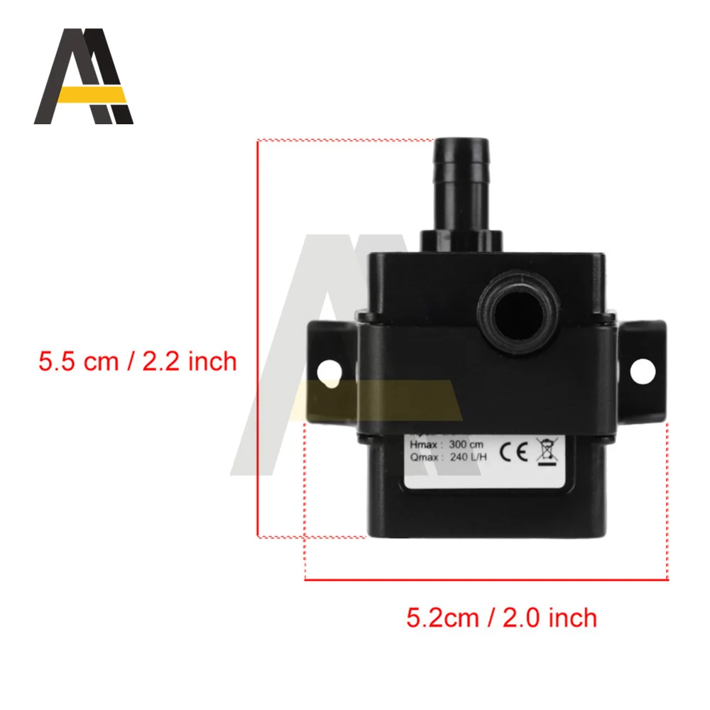 Pompe étanche sans balais 12V 240l/H, débit Ultra silencieux, Mini filtre à eau Submersible, fontaine de jardin