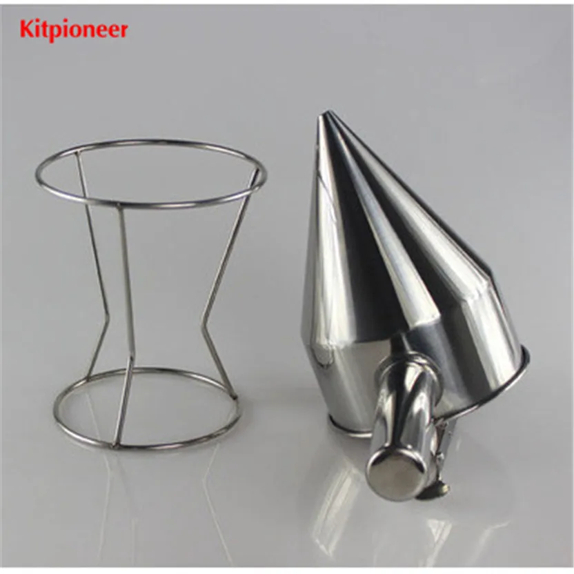 Stainless Steel Pancake Batter Dispenser Funnel Takoyaki Ball Helper Pancake Maker Helper Rack