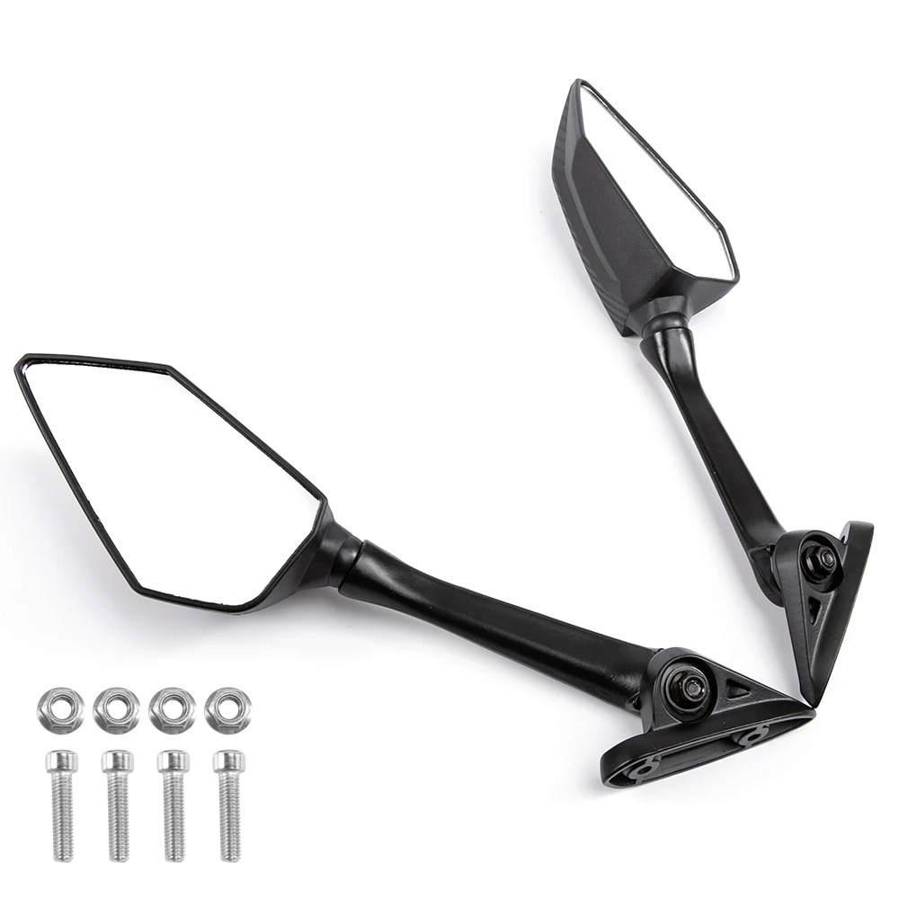 

Motorcycle Motorbike Foldable Side Mirrors Blind Spot Rearview Mirrors Cover Cap For Yamaha YZF R3 R25 2015-2018 YZF-R3 YZF-R25