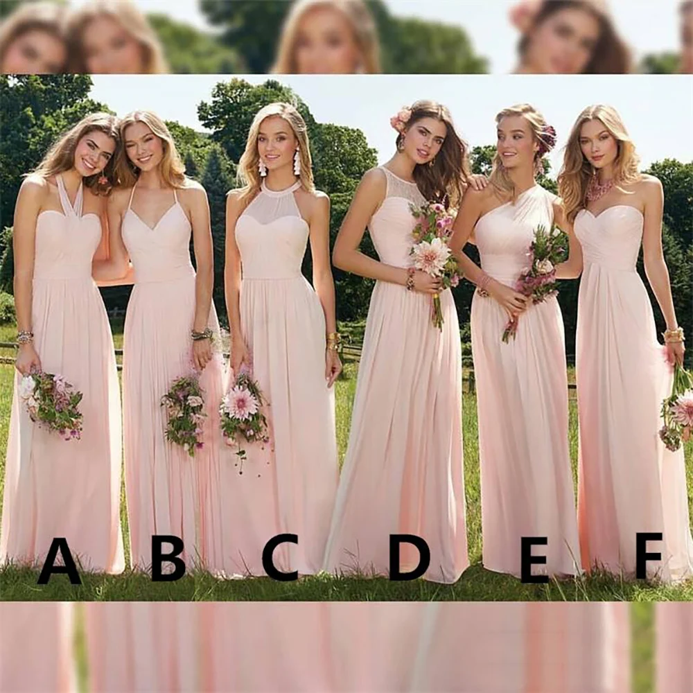 

Sexy New Woman Lady Chiffon Plus Size Lace Up Bridesmaid Dresses Girl A Line Sweetheart One-Shoulder Sleeveless Custom