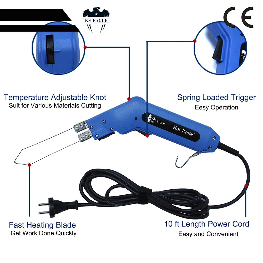 KS ADLER Elektrische Heißer Schaum Cutter Messer Einstechen Draht Styropor Gravur Werkzeug Kit Klinge Stoßen Bord DIY Skulptur