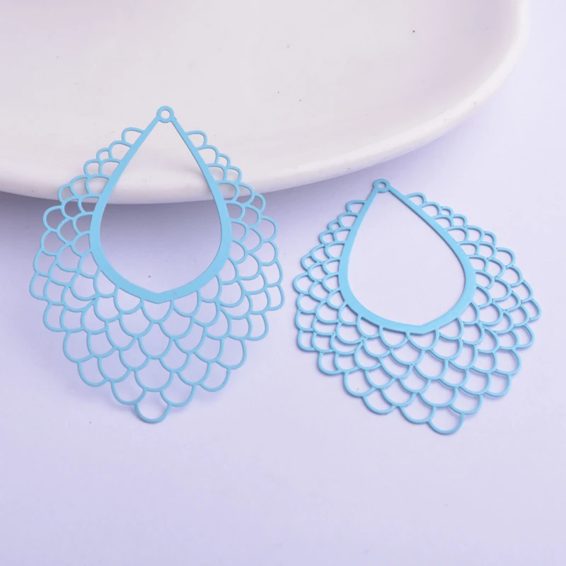 30 Stück AB5513 35*45mm Filigrane Geometrie-Anhänger Metallquasten Anhänger DIY Schmuck Ohrring Herstellung – Detail 7