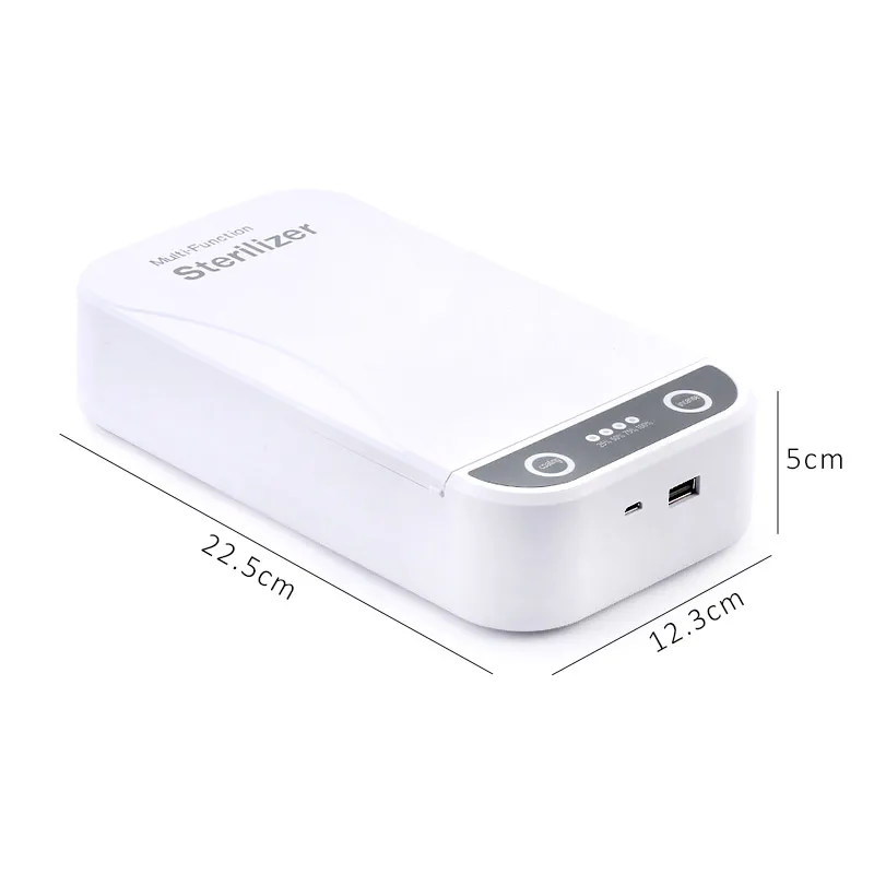 UV Light Sanitizer Box Tweezers Disinfection Ultraviolet Lamp Portable USB Charging Sterilizating Box for Manicure Cleaning Tool