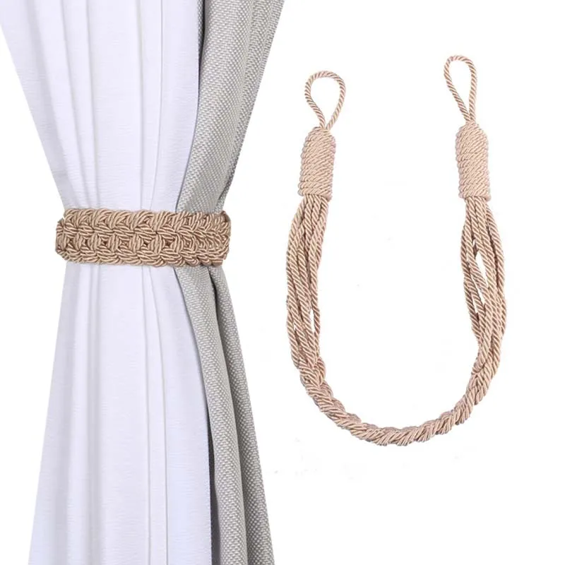 1Pc Handmade Weave Curtain Tieback Window Drape Tie Room Accessories Curtains Holder Buckle Strap Rope Home Decoration