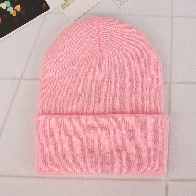 Neue Winter Gestrickte Hut für Jungen Mädchen Frauen Männer Unisex Warme Outdoor Herbst Häkeln Kinder Mützen Einfarbig Baby Mütze – Detail 14