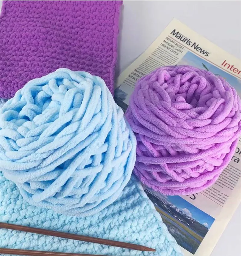 

165g/Ball DIY Hand Knitting Ice Line Cotton Thick Yarn Scarf Cushion Materials Hook Line For Handmade Crochet