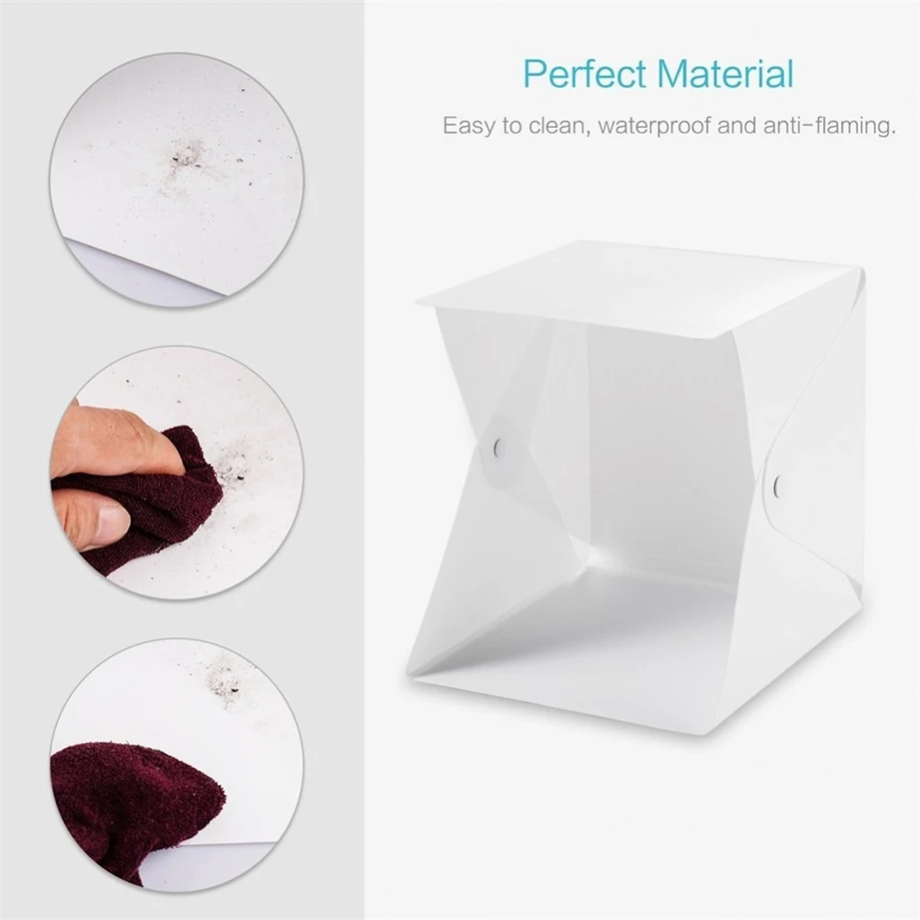 Photography Tent Foldable LED 2x5600k 2x550lm Detachable Household Box