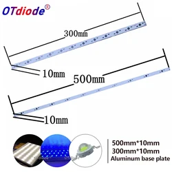 1-10pcs 10W 30W LED 36W Aluminum Base Plate 500mm*10mm 300*10mm Rectangle Lamp pcb For High Power LED Lights  DIY accessory