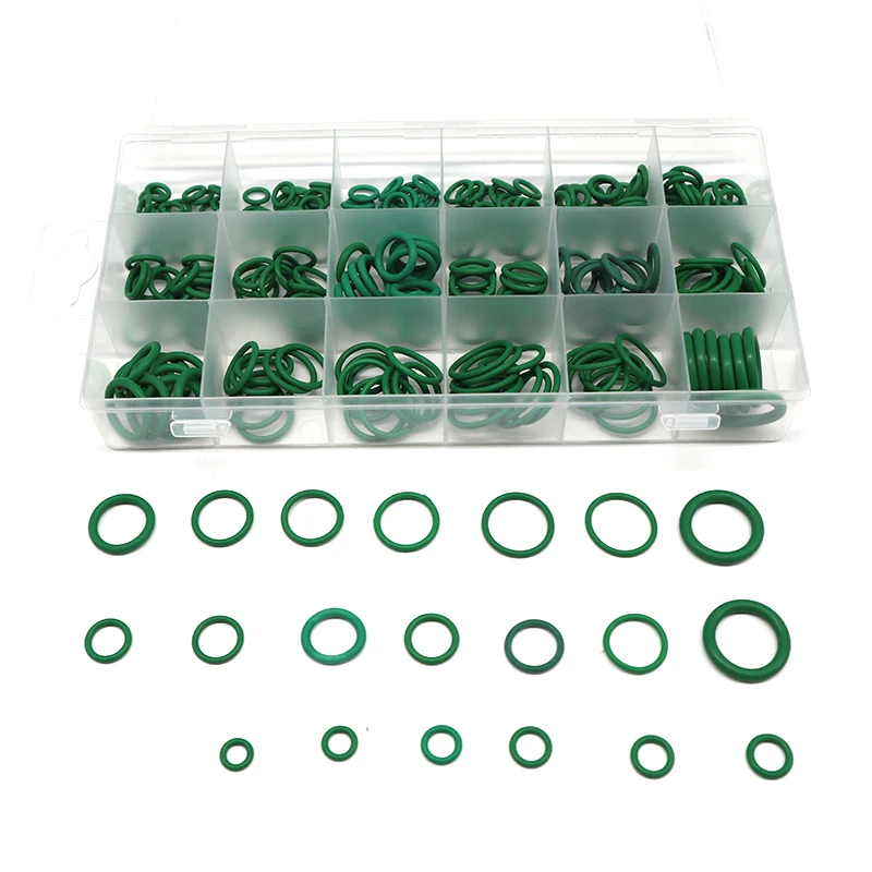 270pcs/box Silicone Rubber Sheet Ring Repair Tools Refrigerator Seal Strip Gasket Washer 18 Different Size O-Ring Steal Kit