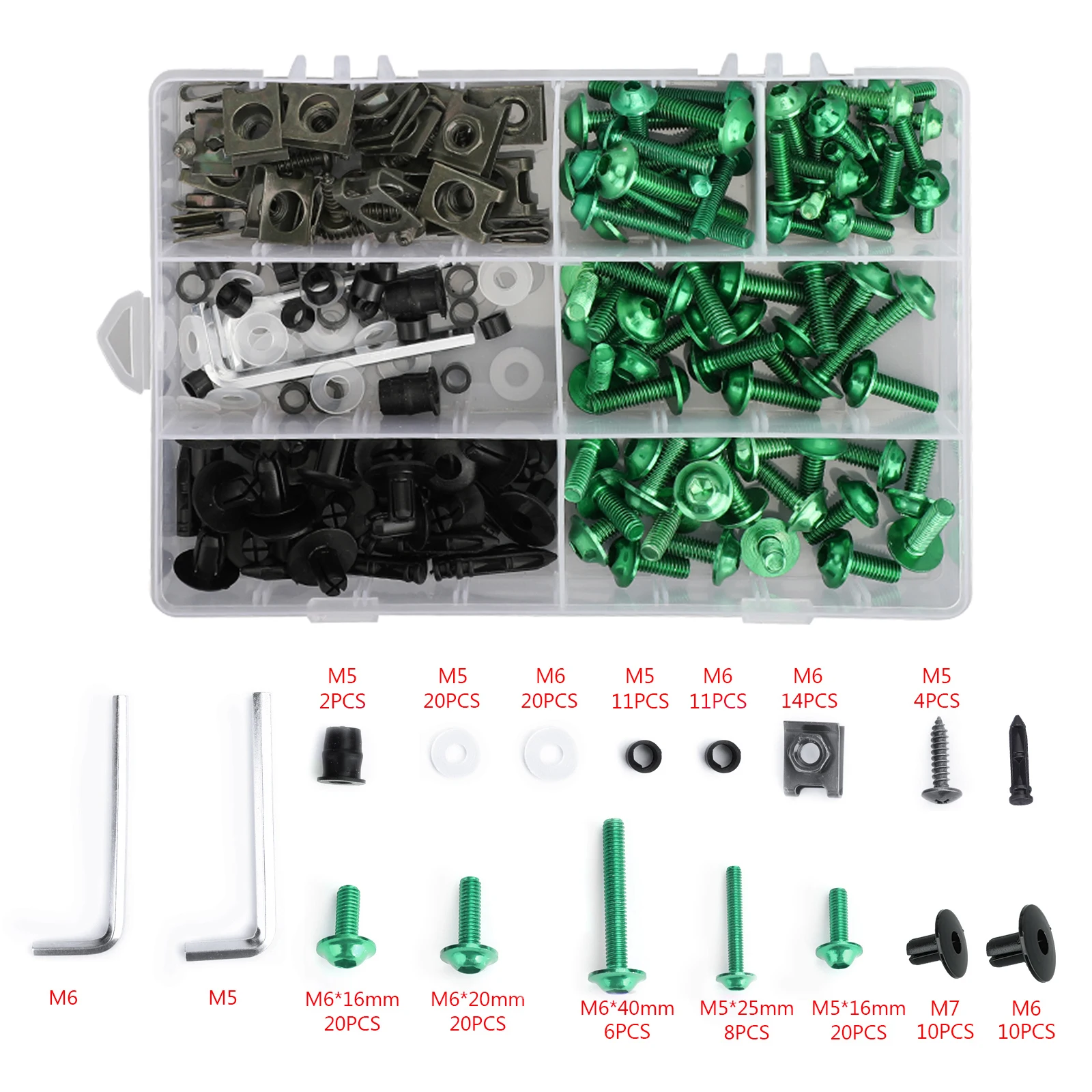 Areyourshop Complete Fairing Bolts Screws Bodywork Kit For Yamaha YZF R6 R1 R3 R25 FZ07 FZ09 For Ducati  For Honda Motor Parts