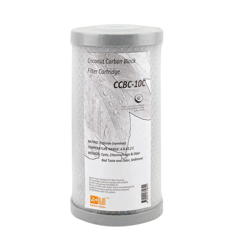 Coronwater Coconut Shell Activated Carbon Block CTO Water Filter Cartridge 4.5