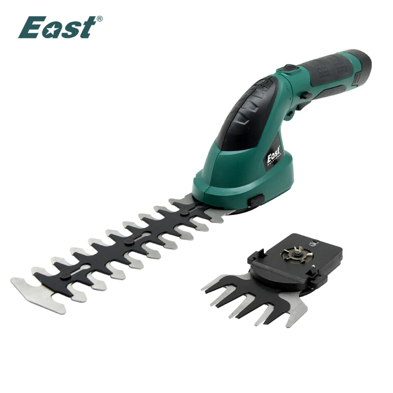 East 7.2V Li-ion Grass Trimmer Electric Hedge Trimmer 2 in 1 Lawn Mower Garden Tools Pruning Shears Garden Scissors ET1511C