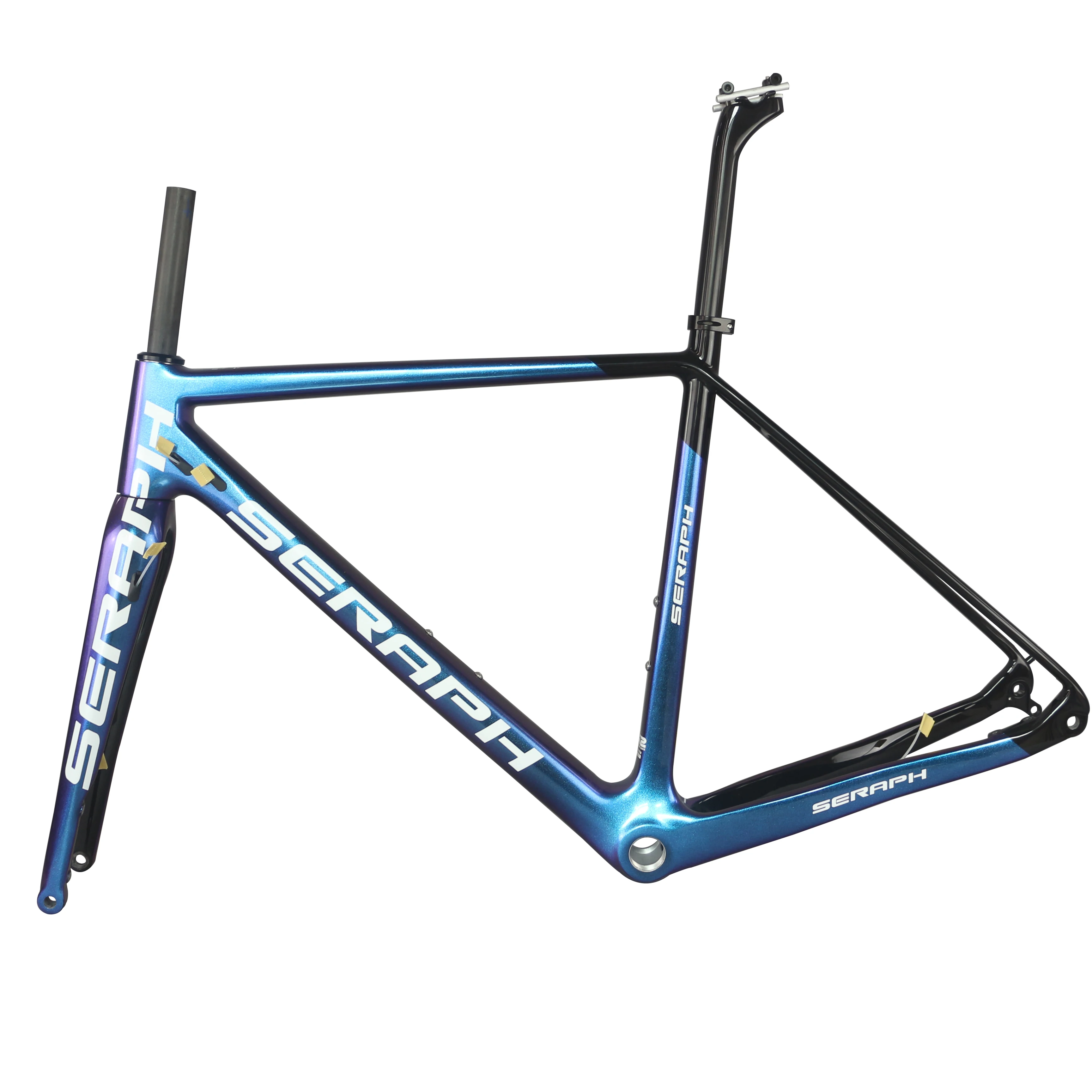 

Seraph Brand Gravel Bike Frame, Chameleon Paint, BSA Toray, Carbon Fiber, GR029, Use Disc Rotor, 140mm