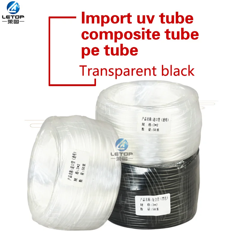 50m/lot LETOP Single Line Printer Ink Tube Solvent Ink Pipe Tube For DX4 DX5 DX6 DX7 Spectra Xaar Ski Head