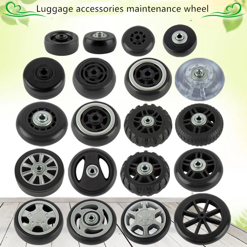 

4pc Luggage Accessories Repair Wheels trolley parts Mute Non-slip Rubber Wheel suitcases Spinner Caster Replacement Hardware