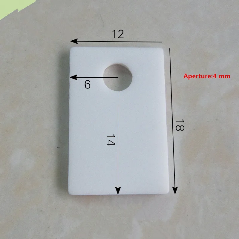 

TO-220 Alumina Ceramic Sheet TO-3P1 High Temperature Resistant Ceramic Substrate TO-247/264 Ceramic Radiator (With Hole)