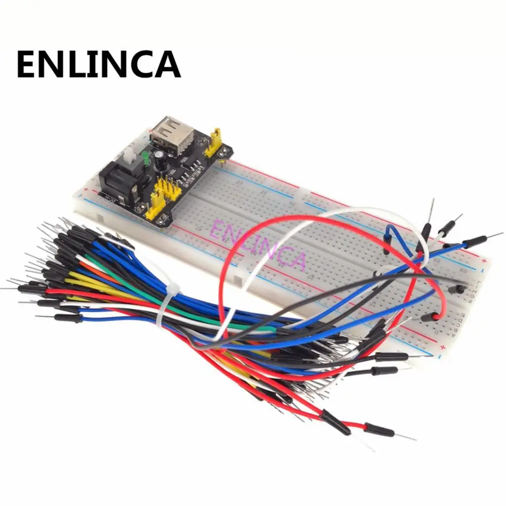 Oryginalny moduł 3.3V/5V MB102 zasilanie płytki prototypowej + MB-102 830 punktów zestaw do tworzenia płytek prototypowych bez lutowania + 65