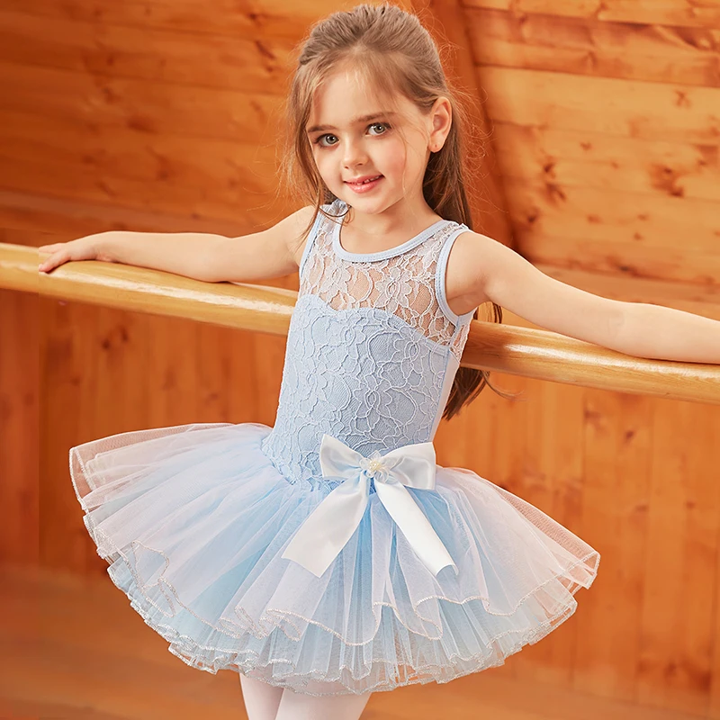 Vêtements de danse pour filles, justaucorps de Ballet en coton, Costume de classe avec jupe Tutu, vêtements de ballerine