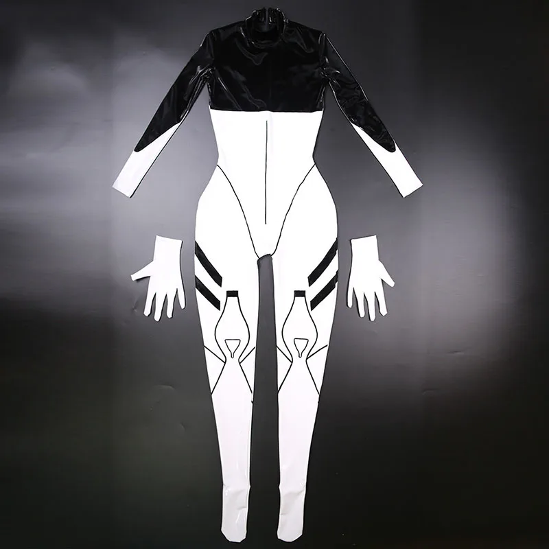Sexy Faux Latex Leather Cosplay Jumpsuits Women Comic Catsuit Nightclub Party Costume Ladies PVC Halloween Clothing Custom view 4