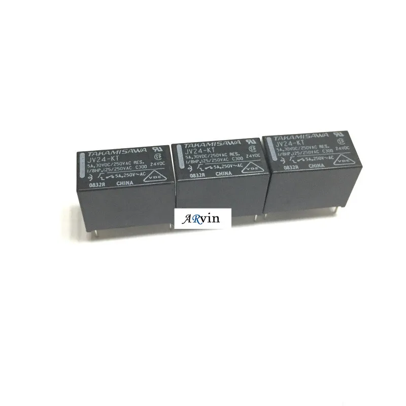 5Pcs/Lot 100%Original New TAKAMISAWA JV5S-KT JV12S-KT JV-24S-KT JV24-KT 4PINS 5A30VDC/250VAC 12VDC 24VDC Power Relay