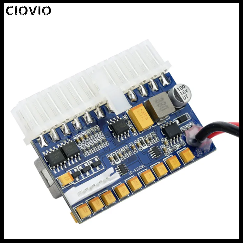 

CIOVIO DC ATX Peak PSU 19V 200W Pico ATX Switch Mining PSU 24pin MINI ITX DC to ATX PC Power Supply For Computer