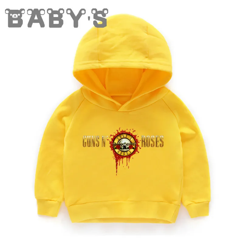 Rock Band Gun N Roses Kids Hoodies Fashion Cool Sweatshirts Cartoon Boys Clothes Children Outwear Baby Girls Autumn Tops,KMT5196