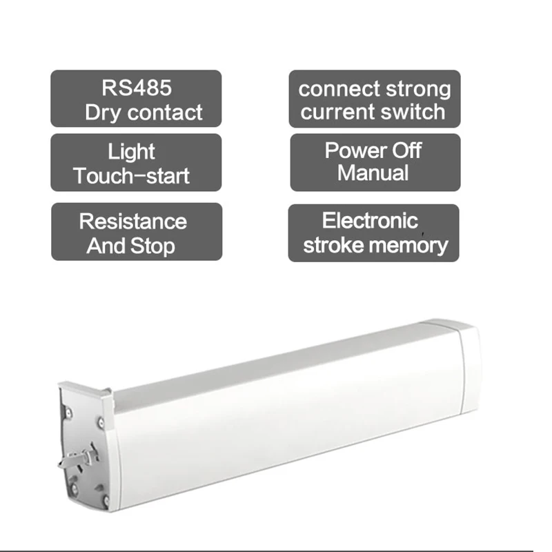 Imagem -02 - Dooya-cortina Motor Motor Contato Seco Silento Controlador Cortinas Motorizado Início Controle Automático Dt82tv Rs485 Dc100v240v