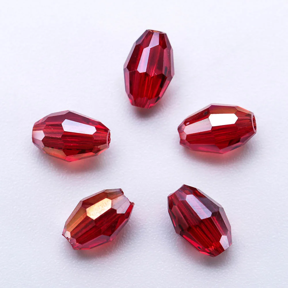 4*6mm Rice Grains Austrian Crystal Beads AB Color Oval Glass Crystal Beads Loose Spacer Beads for Jewelry Making DIY Bracelet