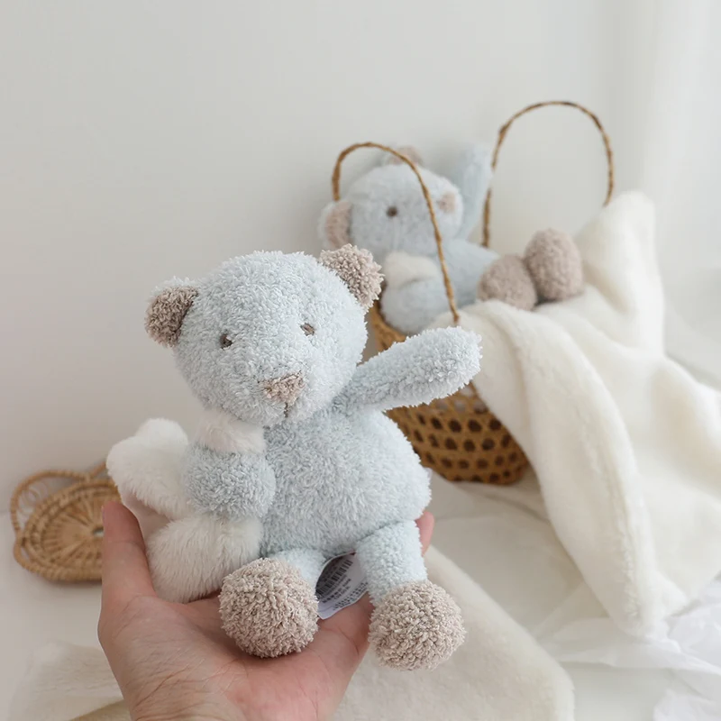 Cute Cartoon Bear Doll Newborn Baby Comforter Blankie Soothing Towel 25*25CM Infant Soft Appease Stuffed Toys For 0-12 month