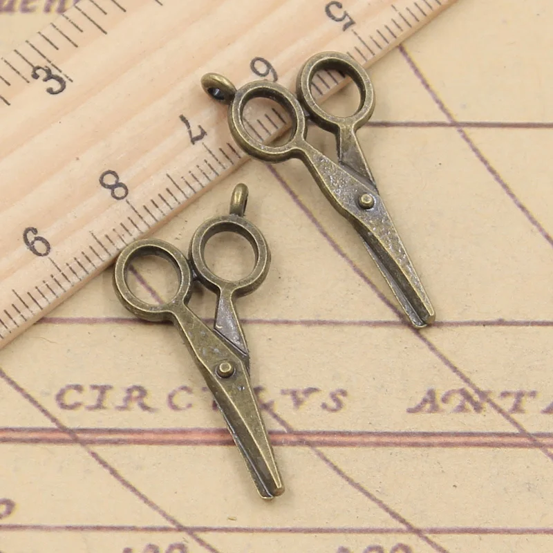 10pcs Charms Surgery Scissors 34x16mm Tibetan Bronze Silver Color Pendants Antique Jewelry Making DIY Handmade Craft