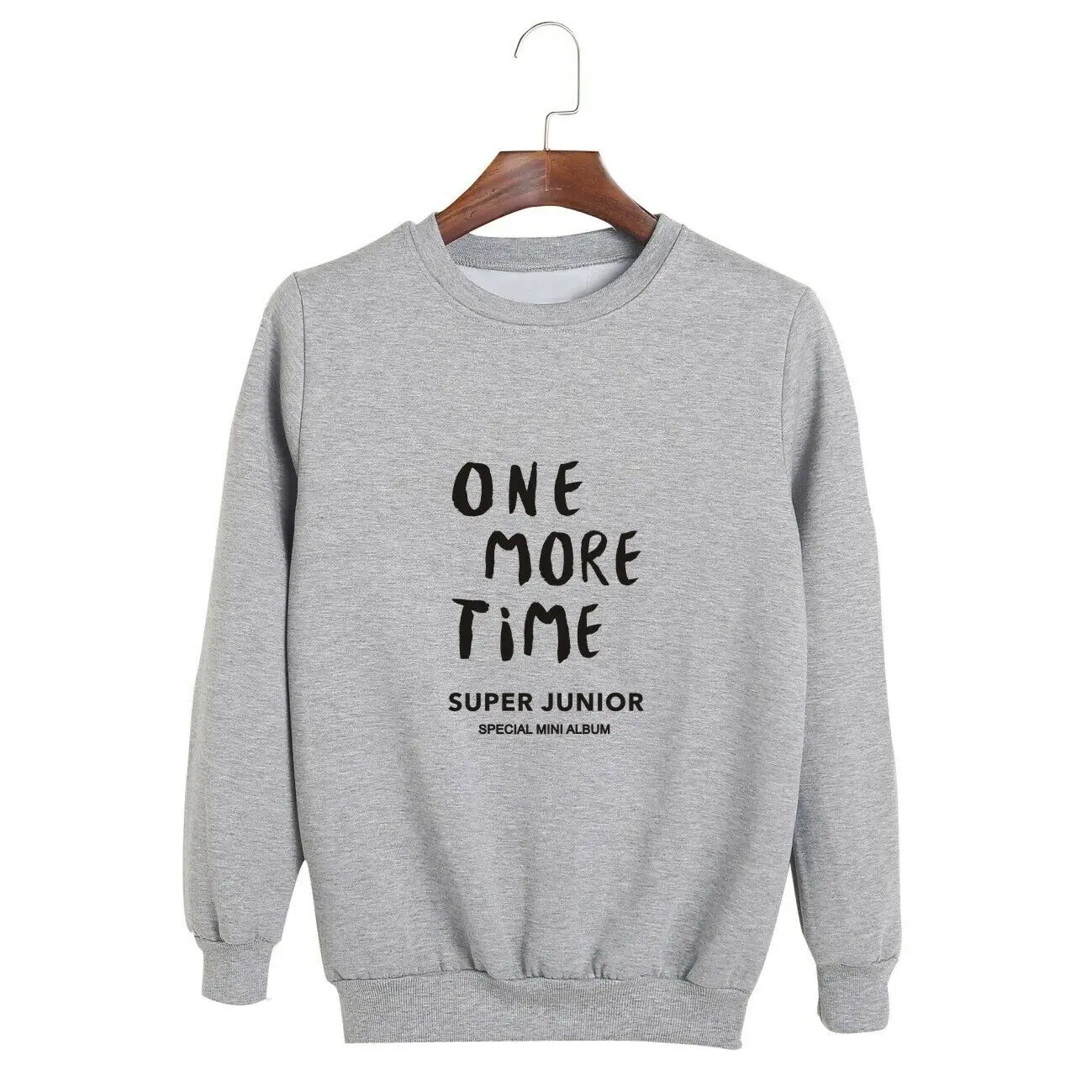 

BomHCS Kpop Super Junior One More Time Cotton Pullover Sweater Youth Sweatshirt Tops