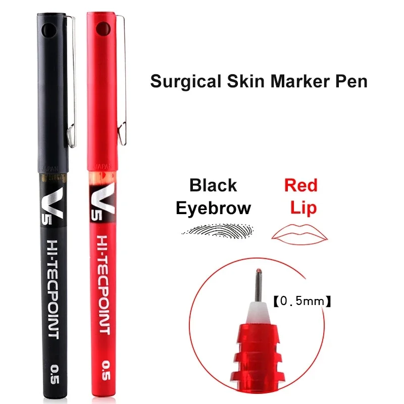 1pcs Microblading Tattoo 0.5 MM Surgical Skin Marker Pen Permanent Makeup For Eyebrow Lips Beauty Equipment