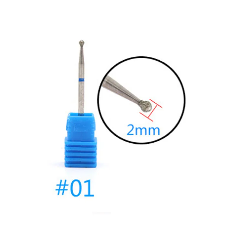 1/2/5Pcs Diamond Nail Drill Bit Milling Cutter Nail Manicure Polish Machine Set Nail File Art Tool Manicurist Tool 01#-17#
