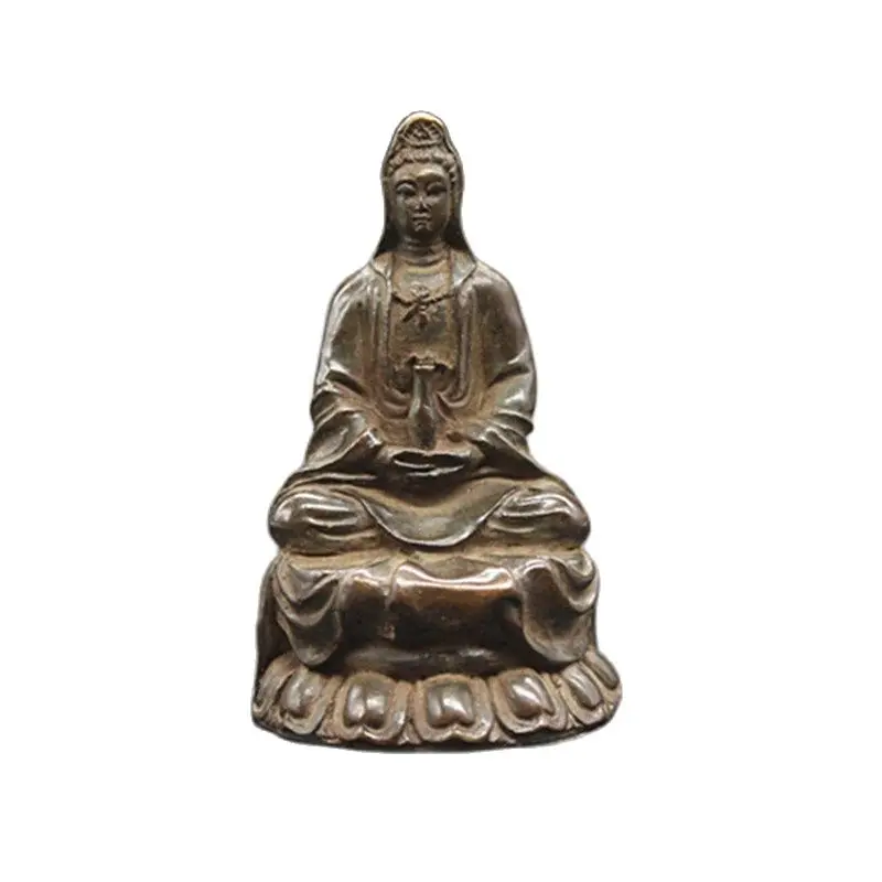 Beautiful Old Tibet Tibetan Bronze Guanyin Bodhisattva Statue Exorcism Peace Wealth