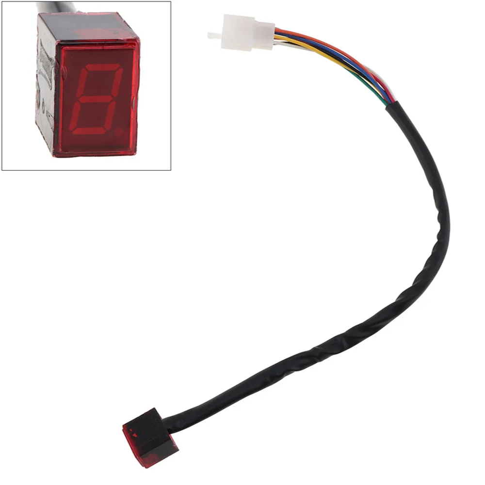 Universal Red LED Digital Gear Indicator Motorcycle Display Shift Lever Sensor 5 Gears wholesale Gear Shift Indicator