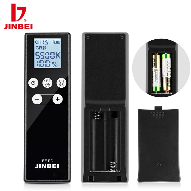 JINBEI EF-RC LED Light Remote Controller 2.4GHz Wireless Control 16 Channel Full Function LCD Display for EFII60 EF Series Light