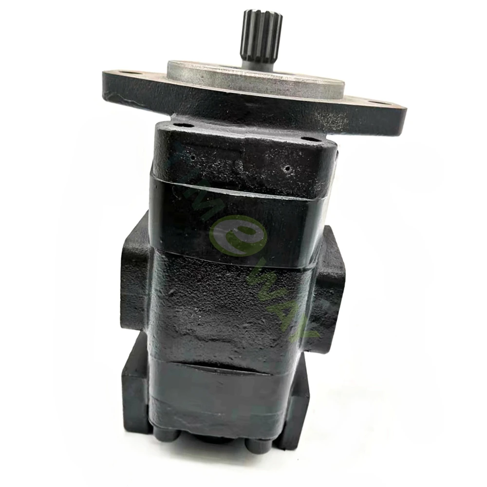 Hydraulic Pilot Pump 14679111 Double Gear Pump for Volvo EW205D Excavator Gear Pump 15teeth Shaft