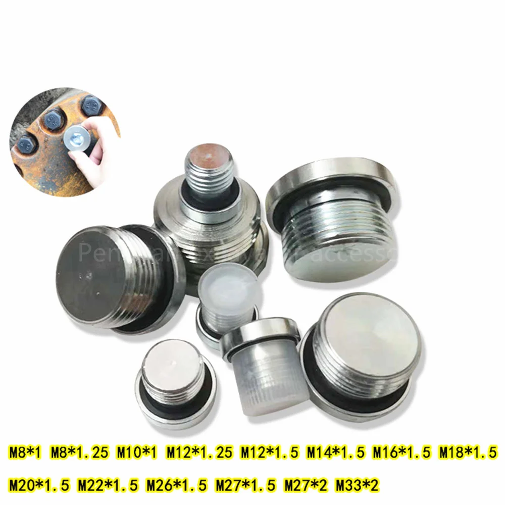 Komatsu Hitachi Kobelco walking motor plug oil drain screw hexagon socket oil plug with side plug Excavator Parts