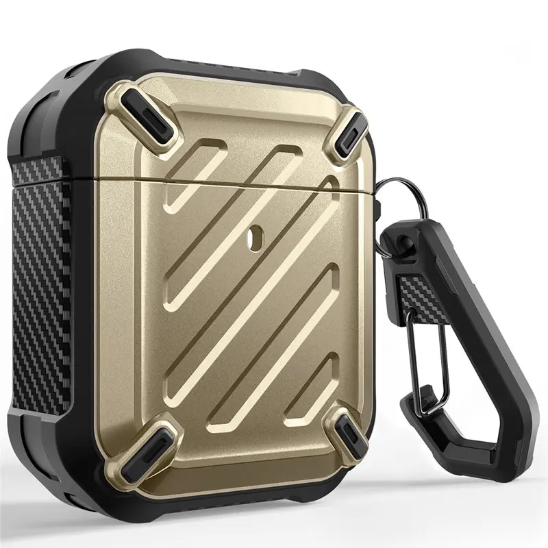 SUPCASE UB Pro Case Ontworpen For Airpods 1 & 2 Volledig beschermende, robuuste hoes met karabijnhaak voor Apple Airpods 1e & 2e generatie